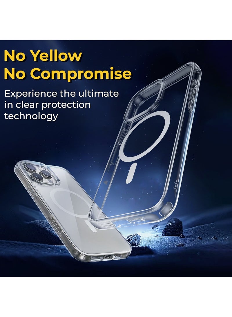 glassology - iPhone 16 Pro MagSafe Clear Case with Screen Protector Slim Shockproof Wireless Charging Compatible Anti-Yellowing Protective Bundle - Image 1
