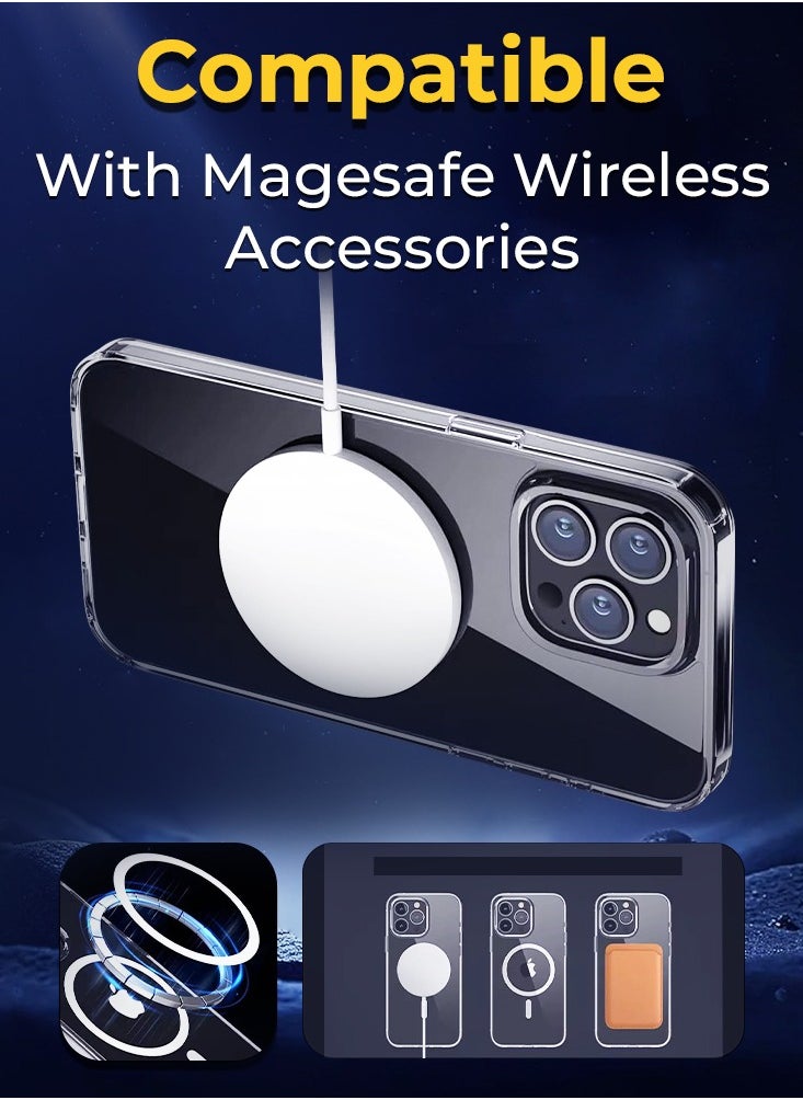 glassology - iPhone 16 Pro MagSafe Clear Case with Screen Protector Slim Shockproof Wireless Charging Compatible Anti-Yellowing Protective Bundle - Image 1