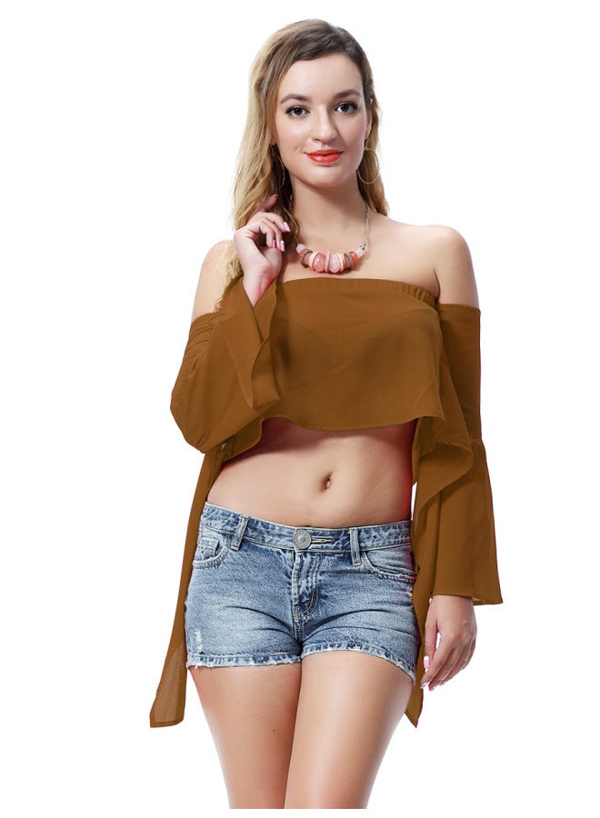 24 Color  European And American Women's Shoulder Collar Rubber Ribbon Women's T-shirt Ml550