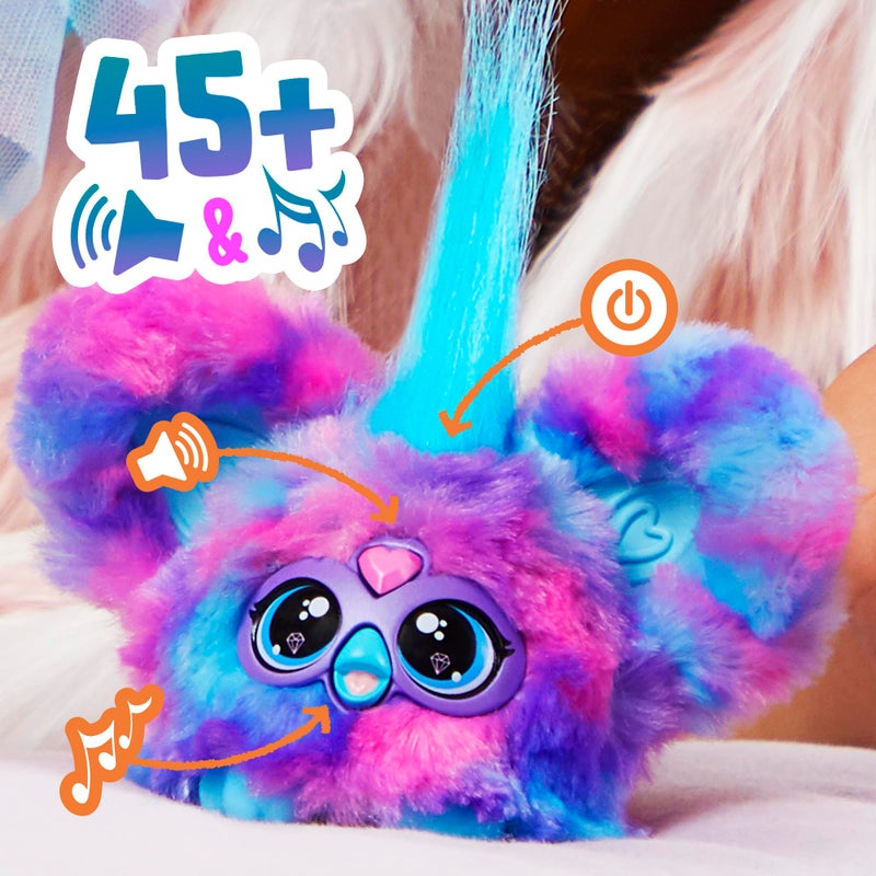 Furby فوربي فوربلتس 2-باك، أصدقاء مصغرين لوف-لي وميلو-ني، 45+ صوت لكل منهما، موسيقى وعبارات فوربيش، ألعاب قماشية إلكترونية، أحمر/أخضر وأرجواني/أزرق، للأعمار 6 سنوات فما فوق - Image 3
