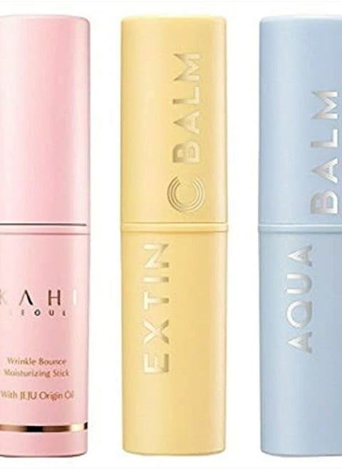 KAHI Seoul [3 Set] - Wrinkle Bounce Multi Balm (9g) + Extin C Balm (9g) + AQUA Balm (9g) (Made in Korea)