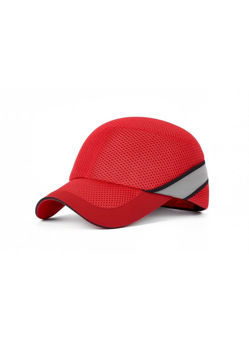 Breathable Mesh Sports Cap – Lightweight Running & Outdoor Hat with Reflective Trim, Adjustable Fit - Image 1