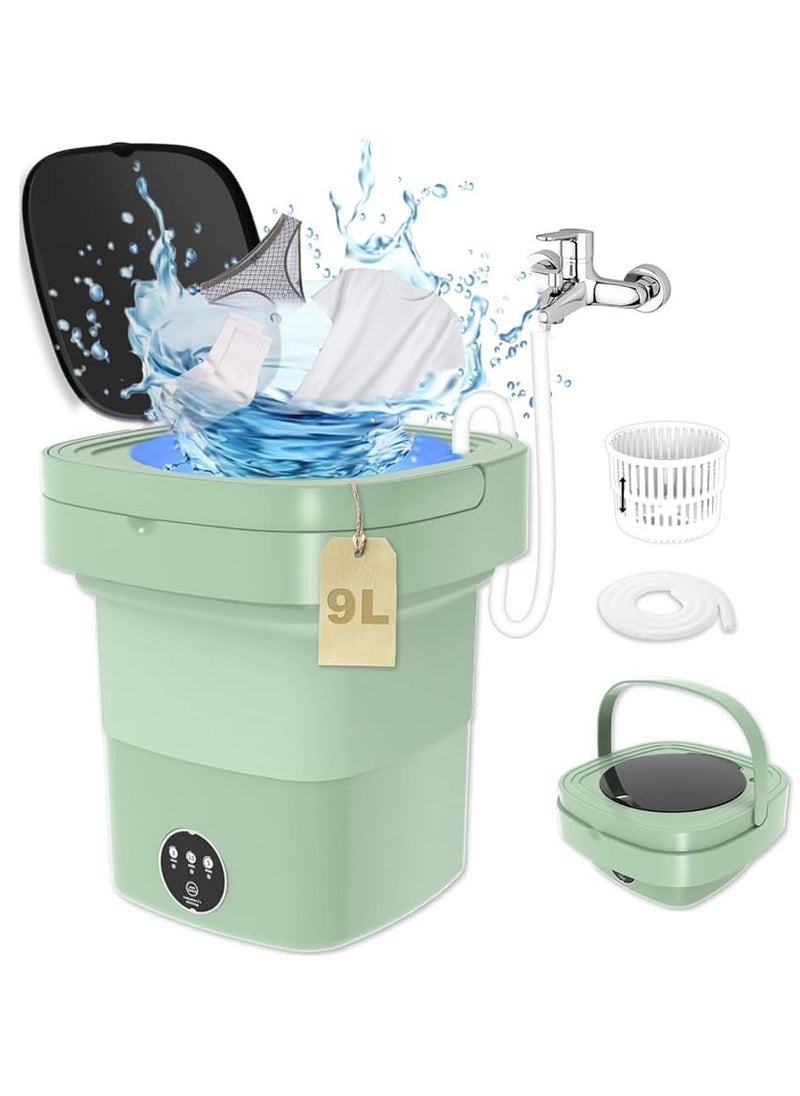 0TO1 TECH Portable Washing Machine,Mini Washer and Dryer,with 3 Modes Timing Cleaning,Washing Machine Foldable,with Drain Basket,Drain Pipe,Blue Light Sterilization,for Apartments,Travel or Underwear  - Image 1