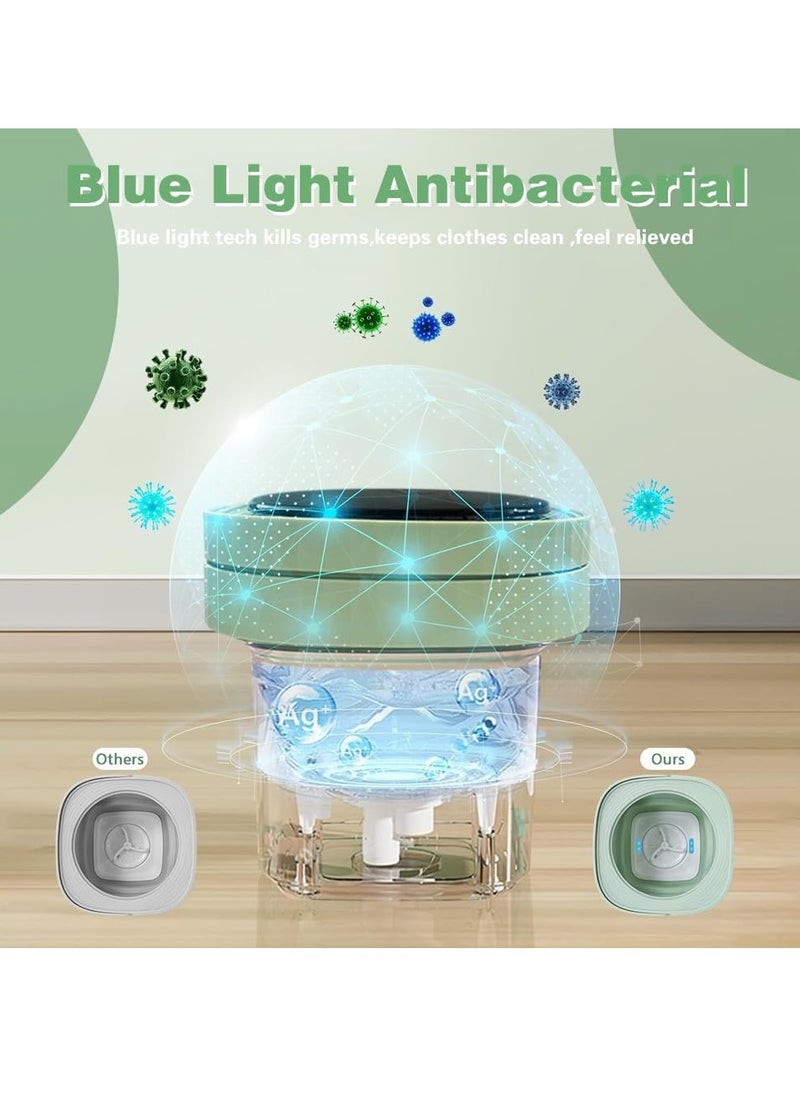 0TO1 TECH Portable Washing Machine,Mini Washer and Dryer,with 3 Modes Timing Cleaning,Washing Machine Foldable,with Drain Basket,Drain Pipe,Blue Light Sterilization,for Apartments,Travel or Underwear  - Image 3