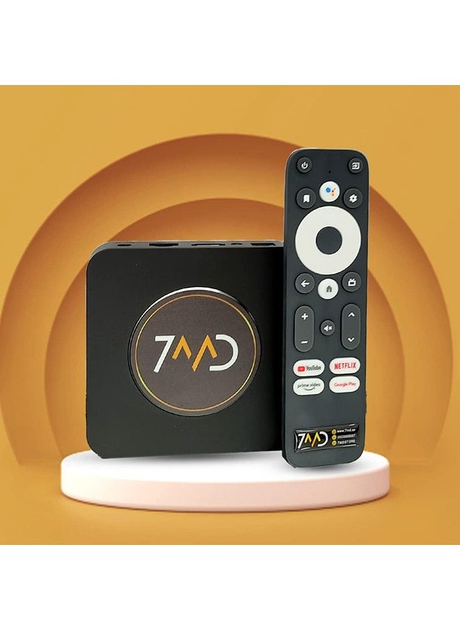 7MD - 7MD 4K Android TV Box WITH Bluetooth and Remote Control Features - Image 1