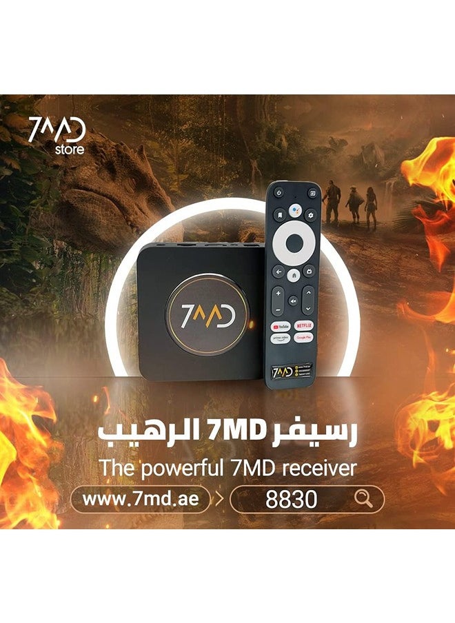 7MD - 7MD 4K Android TV Box WITH Bluetooth and Remote Control Features - Image 1