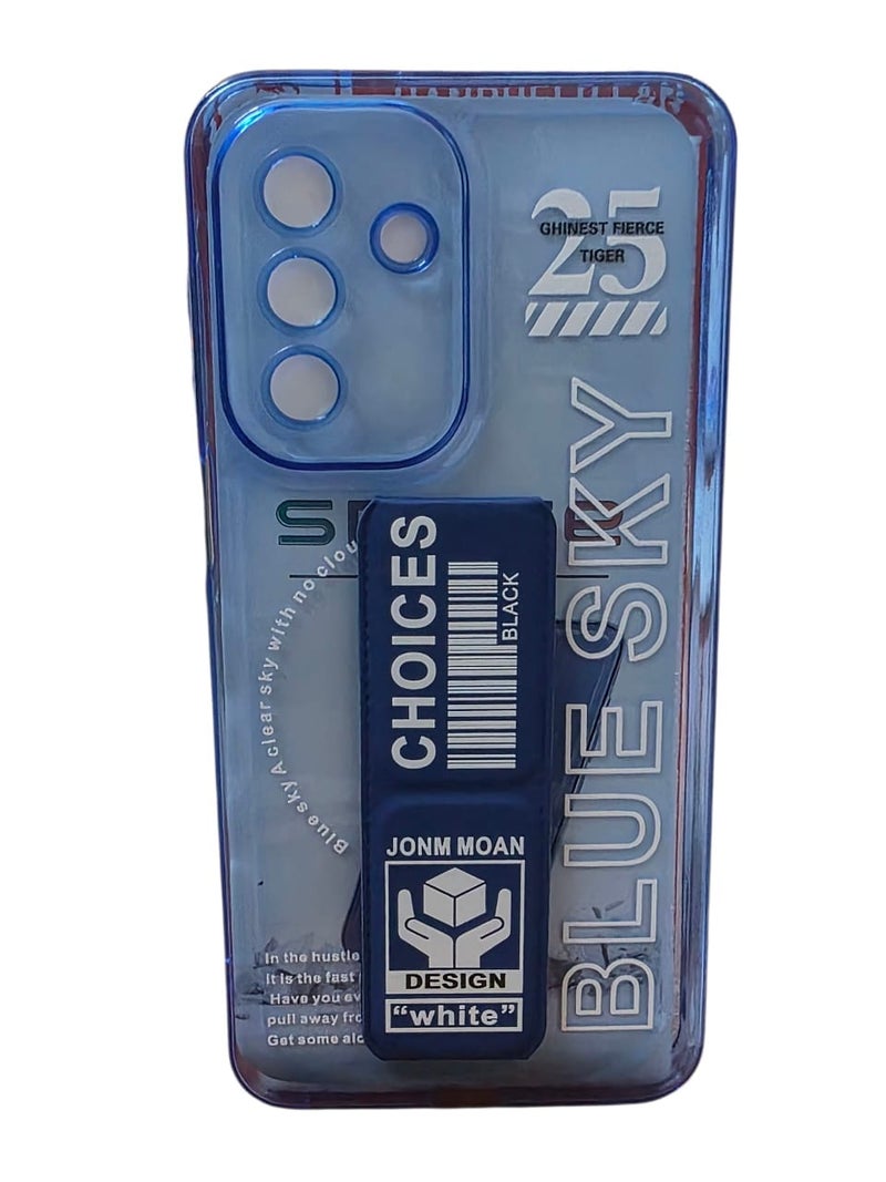 Blue Sky Premium Silicon Case Cover for Samsung A17 With kickstand multicolor - Image 2