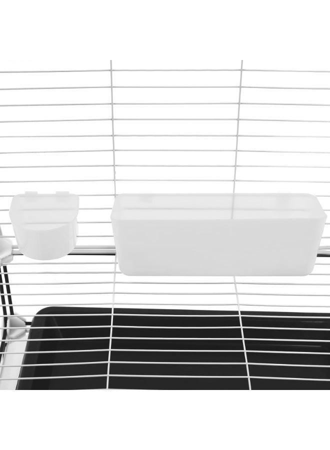 WALALLA Bird cage,Parakeet Cage with Rolling Stand & Bottom Tray - Easy to Clean Bird Cage with Bird Toy for Lovebirds, Parrots, Cockatiels, Macaws, Pigeons, 74×37×160cm (White) - Image 4