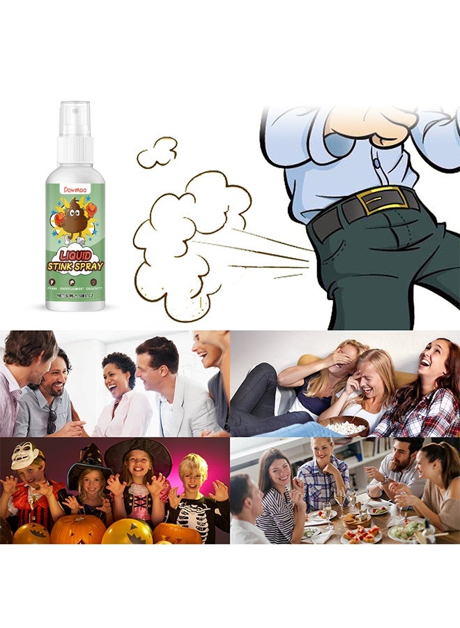  دومو بخاخ الرائحة الكريهة السائل، بخاخ المزاح المضحك ذو الرائحة الكريهة، بخاخ الريح المتقلب ذو الجودة العالية والمتين وطويل الأمد، رائحة مضحكة، لعبة بخاخ الريح الكريهة للمزاح للمتعة، هدية للأولاد والبنات، 50 مل - Image 4