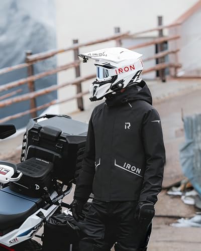 RIDEIRON Motorcycle Rain Gear, Rain Suit for Men & Women Waterproof Jacket and Pants Breathable Reflective Raincoat for Riding, Fishing, Golf, Hunting, Camping L - Image 2