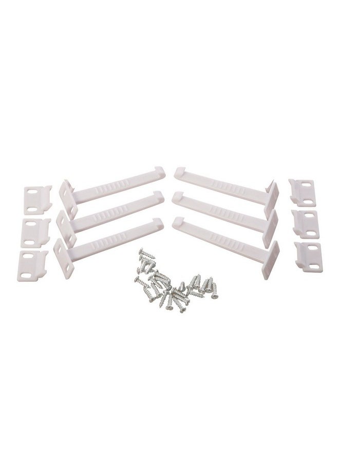 dreambaby Dreambaby Safety Catches - Child Proof Cabinet & Drawers Locks Latches - White - 6 Count - Model L101  - Image 3