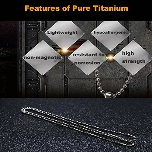 TI-EDC Pure Titanium Bead Ball Chain Necklace, Jewelry Chain Adjustable with Gift Package for Men and Women (2.4mm Bead-24in Length) - Image 4