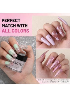 Aokitec Starry Pink Glitter Colors Dip Powder, 1Oz Glitter Pink Dip Powder For French Manicure Nail Starter & Professional Home Diy Salon Use Shinny Dip Nails Long-Lasting 28 Days  - Image 5