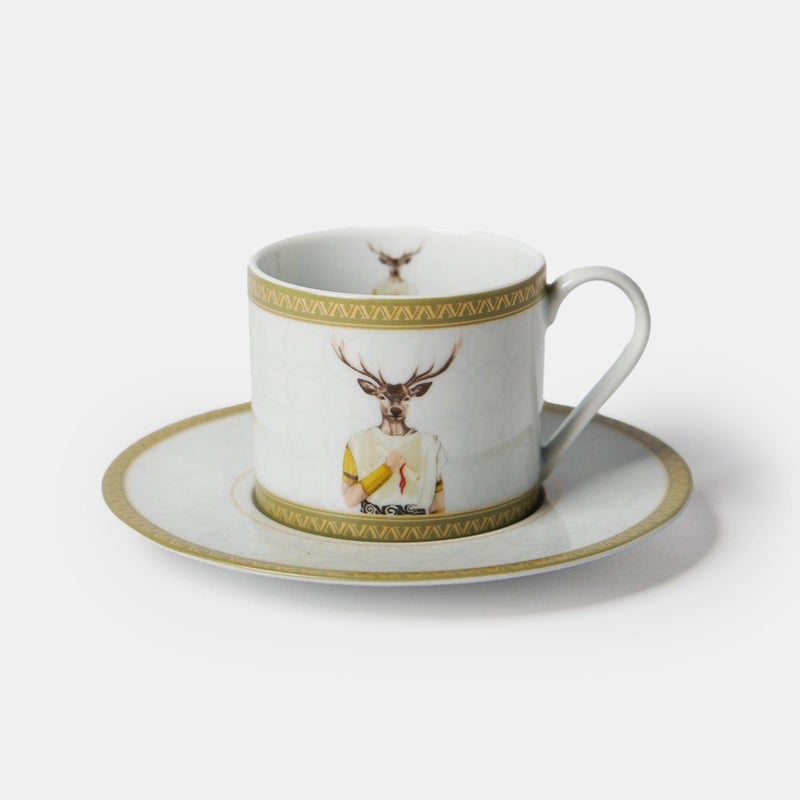 VITELLI DESIGN STUDIO Roman Porcelain Teacup - Image 1