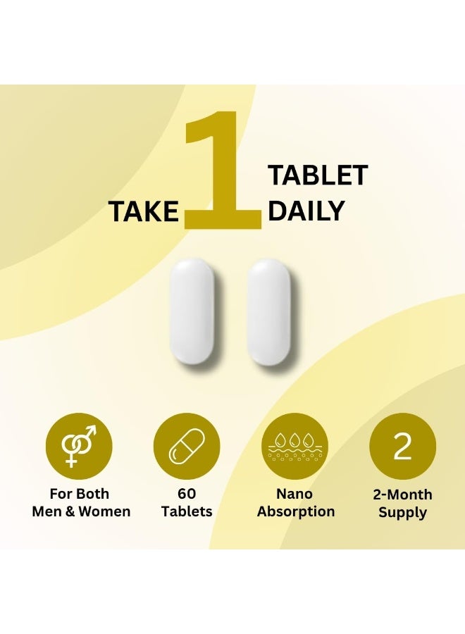 ROOTNRISEBLISS Bone Health Support Tablets – 60 Tablets | With Vitamin K2 MK7 & Vitamin D3 | Supports Strong Bones, Calcium Absorption & Joint Strength | Daily Bone & Immunity Supplement - Image 3