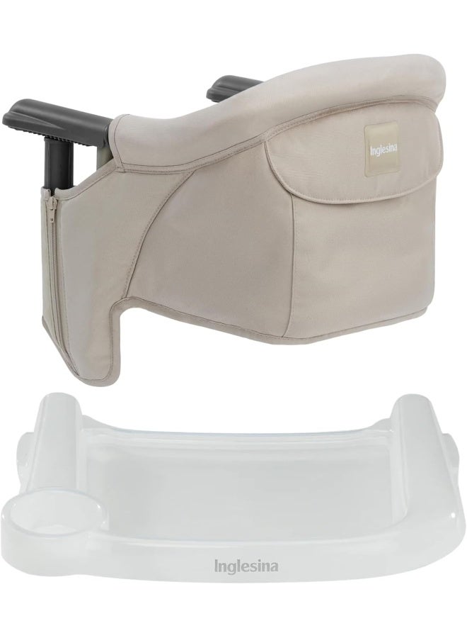 Inglesina Dining Table Chair Plus Tray, Cream - Image 1
