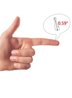 ميني سكايتر خطافات زنبركية معدنية صغيرة على شكل متزلج صغير 0.59 بوصة، خطافات مشابك تثبيت صغيرة من الفولاذ المقاوم للصدأ، ملحقات سلسلة المفاتيح للحقائب والستائر وخواتم المجوهرات وسلسلة مفاتيح بطاقة الهوية (100 قطعة)  - Image 3