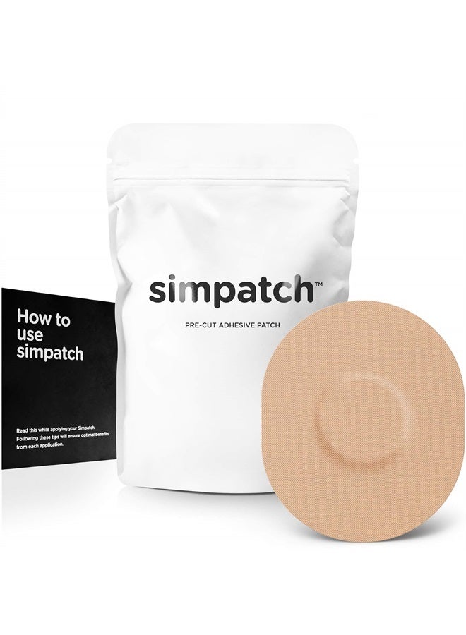 SIMPATCH Universal Adhesive Patch (25-Pack) - Waterproof Adhesive, CGM Patches (Beige) - Image 1