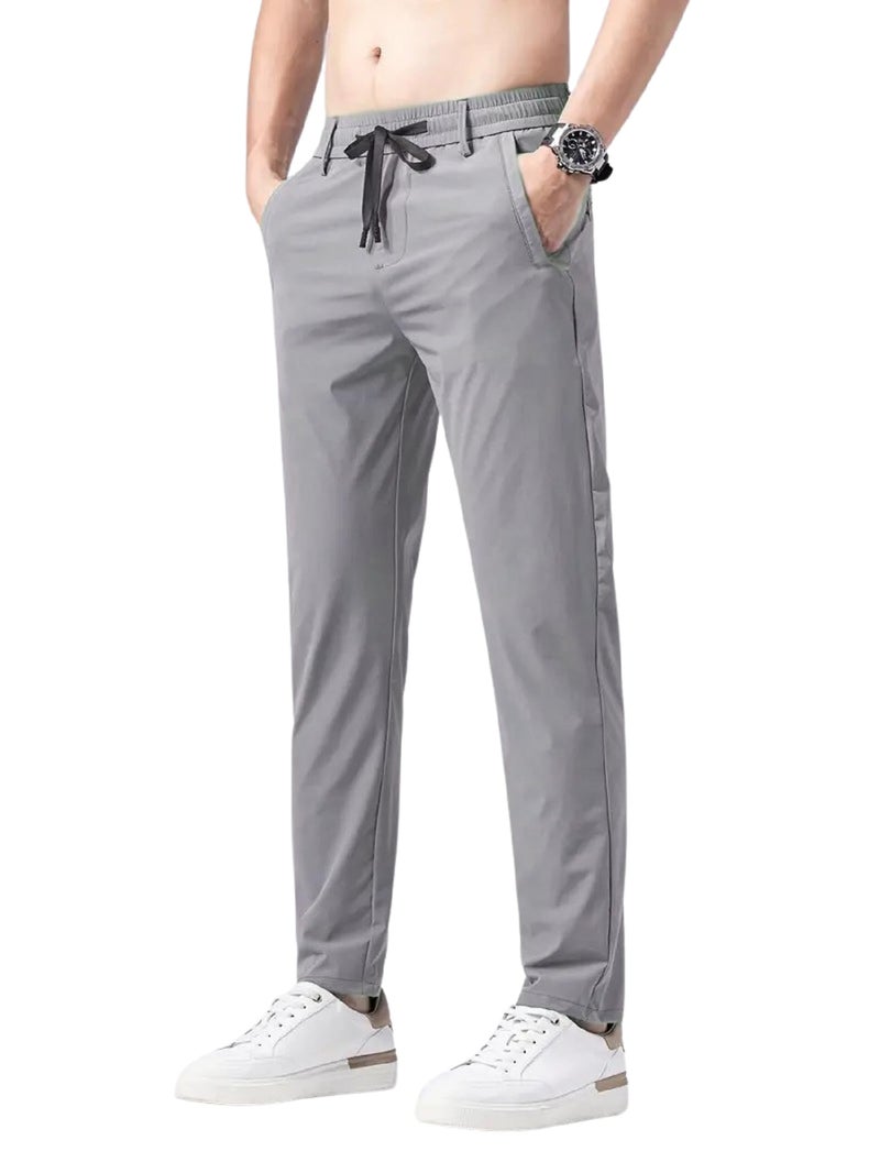 Lymio Men's Regular Fit Causal Trouser || Pant for Men || Trouser for Men (TR-21-M) Light Grey - Image 1