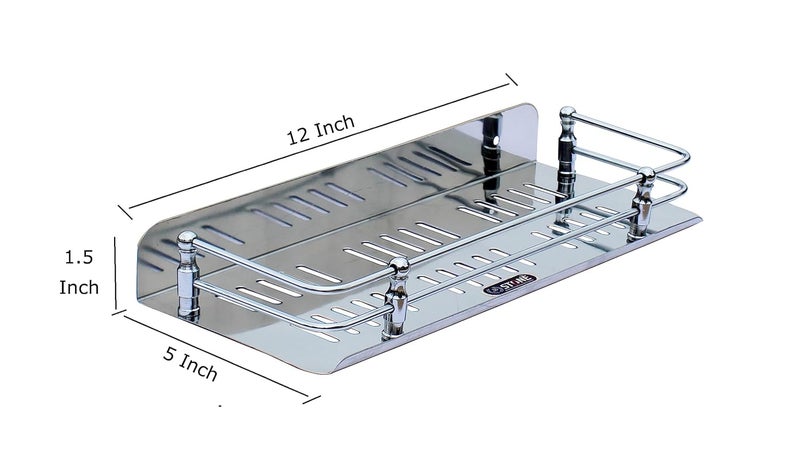 STONE STONE Stainless Steel Multipurpose Bathroom and Kitchen Shelf/Shelves/Organizer/Rack/Bathroom Accessories - Wall Mount (12 X 5 Inches) - Image 2
