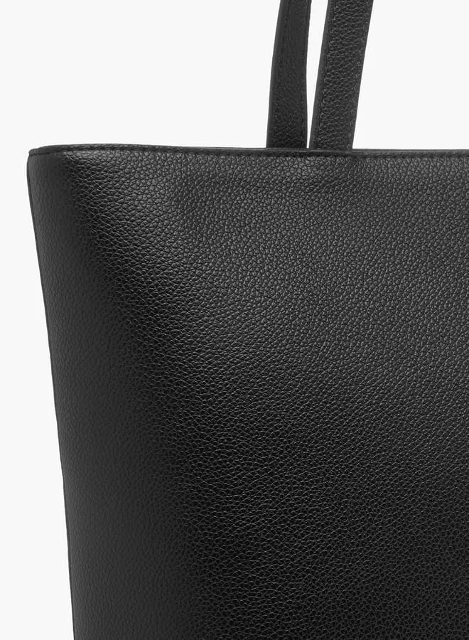 Le Confort Womens Monogram Print Tote Bag With Zip Closure And Handles