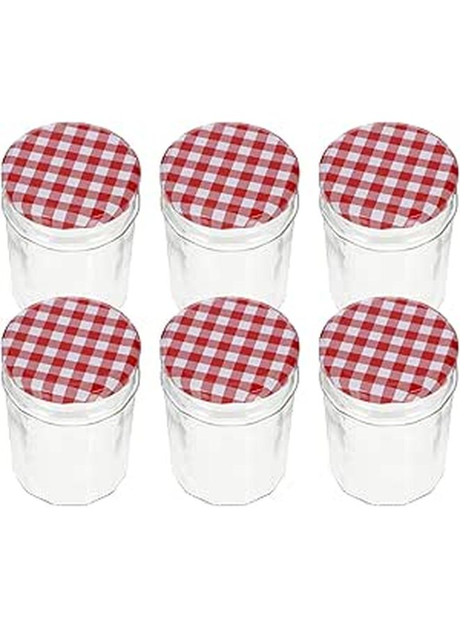 6pcs 380ml Glass Honey Jars with Lids Sealed Storage Containers for Jam Pantry - Image 1