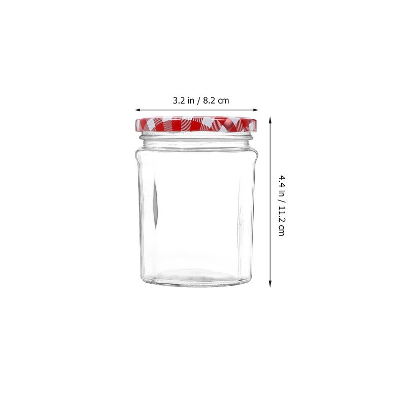 6pcs 380ml Glass Honey Jars with Lids Sealed Storage Containers for Jam Pantry - Image 3
