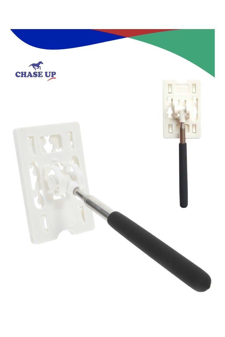 Chase Up Telescopic Rod Card Holder Car Parking Contactless Payment Rod Vehicle Parking Toll Swiping Stick Reacher Grabber Tool for Vehicle, White - Image 1