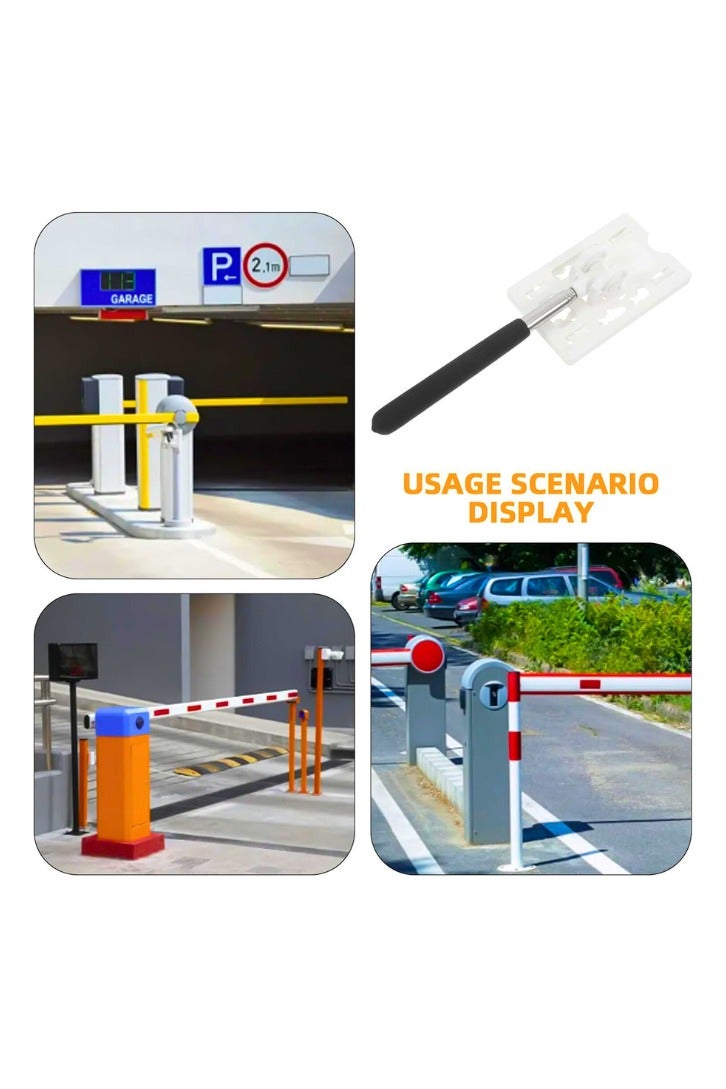 Chase Up Telescopic Rod Card Holder Car Parking Contactless Payment Rod Vehicle Parking Toll Swiping Stick Reacher Grabber Tool for Vehicle, White - Image 2