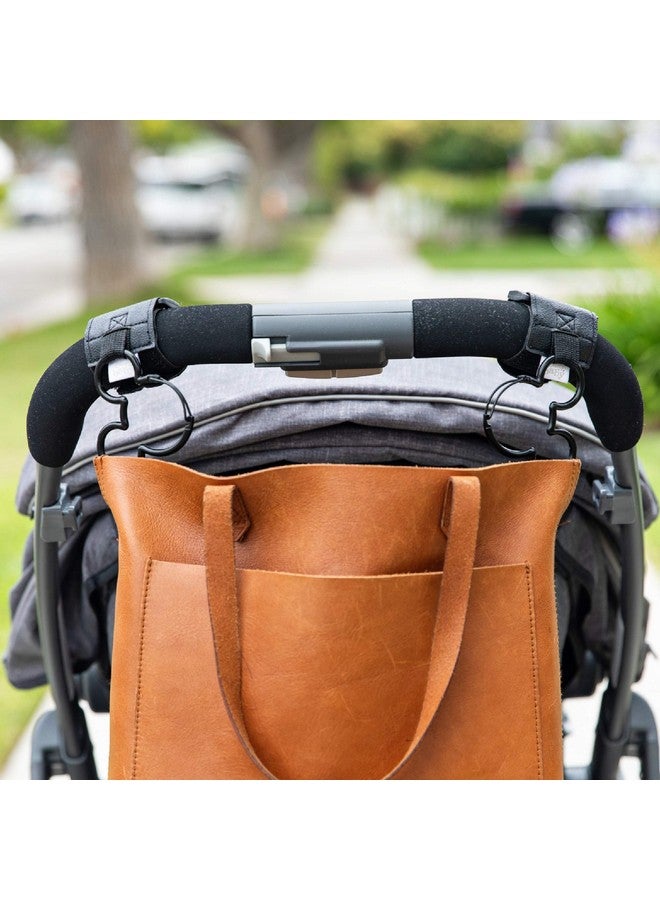 جي إل تشيلدريس خطافات عربة الأطفال ميكي ماوس من ديزني بيبي باي جيه إل تشايلدريس - مشابك عربة أطفال عالمية مع أحزمة مانعة للانزلاق - حلقات تثبيت متينة لحمل زجاجات المياه والحقائب - عبوة من قطعتين - ملحقات سفر من ديزني - أسود - Image 3