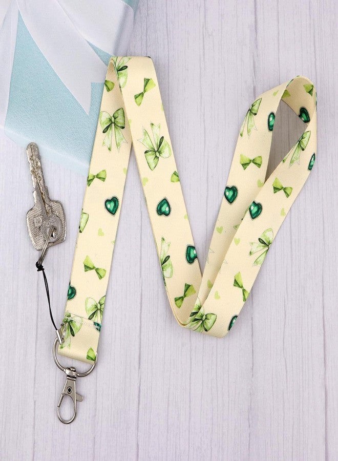 DMLSKY Green Bow Lanyard with ID Badge Holder Cute Retractable Badge Reel Clip for Nurse Teacher Work Cruise - Image 2