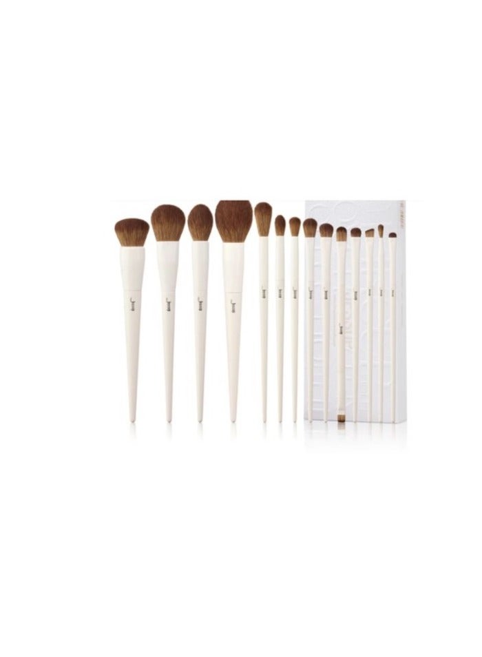 Jessup Luxury Light Gray Comprehensive Eye And Face Brush Set -14pcs T329 - Image 1