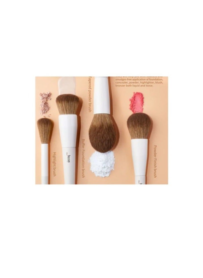 Jessup Luxury Light Gray Comprehensive Eye And Face Brush Set -14pcs T329 - Image 4