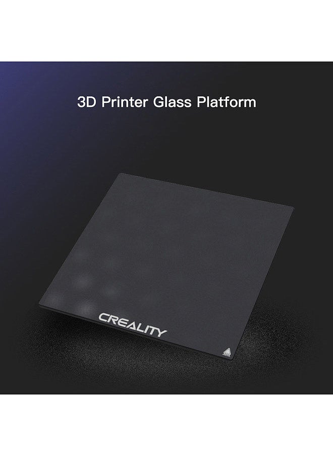 Creality Tempered Glass Bed for 3D Printer Platform Heated Glass Plate Build Surface 220*220mm with 4pcs Glass Clip 4mm Ultrabase for CR-X/CR-10S Pro/CR-10S Pro V2/CR-10 V2 3D Printer