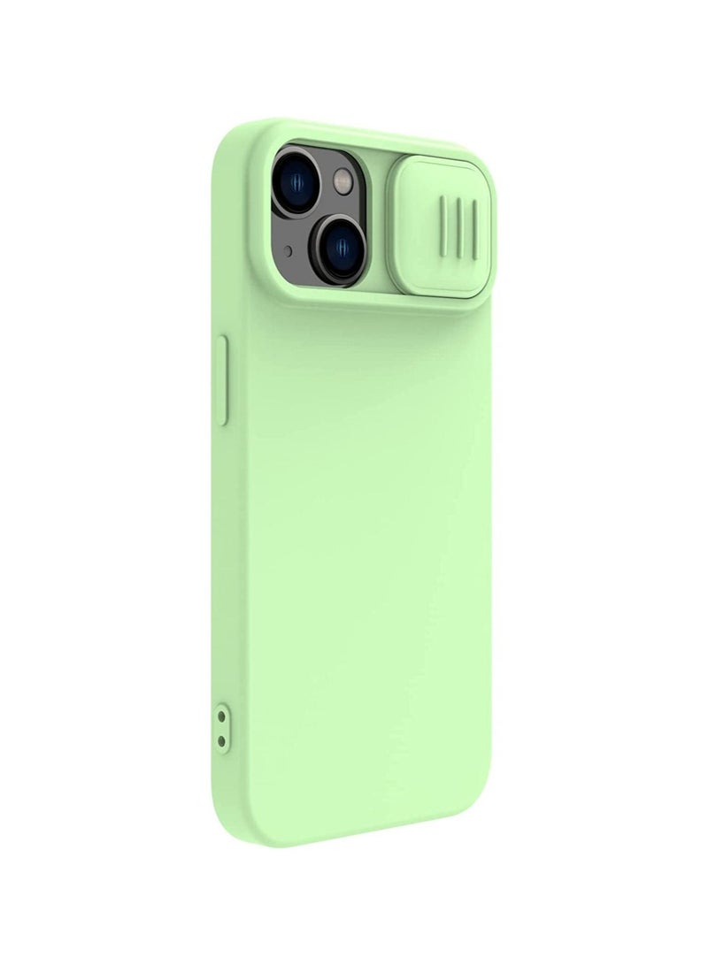 Nillkin CamShield Silky Magnetic Silicone Case For iphone 14 Pro - Mint Green - Image 3
