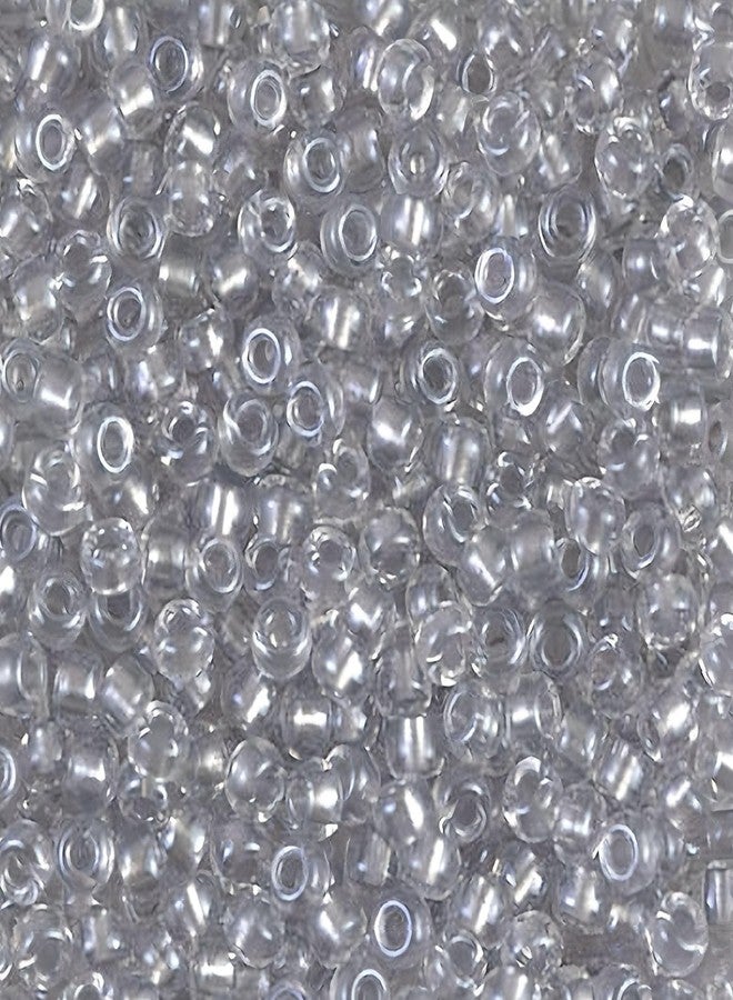 Miyuki Seed Beads 8/0 Sparkling Pewter Lined Crystal 22gram Tube of Beads - Image 1