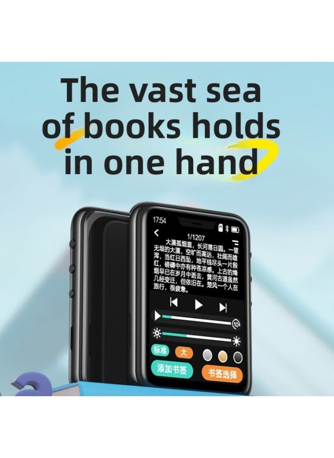 Generic - Bluetooth Mp3mp4 Walkman Student Edition Senior High School Special Listening To Songs Reading Novels English Listening Player Reading P5-Body Color:2.4inch Touch Screen/bluetooth 6.0 [can Switch Four-themed Interface + Protective Case] Comes With Headphones + Otg + Film + Gift Package/breaking Screen Insurance/lifetime Warranty/-Memory Capacity:20g [song Songs/novels/movies—english Listening/other Subjects Textbooks]-official Standard - Image 1