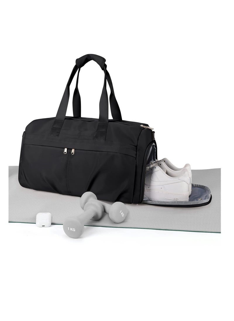 KASTWAVE - Travel Duffel Bag, Sport Gym Tote Bags, Gym Bag with Shoes Compartment and Wet Pocket, Waterproof Weekend Overnight Bag - Image 1
