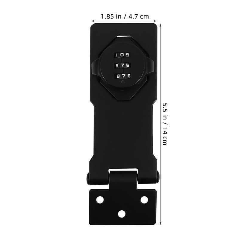 Mechanical Combination Cabinet Lock Anti Theft Password Latch 4.5 Inch Matte Black - Image 3