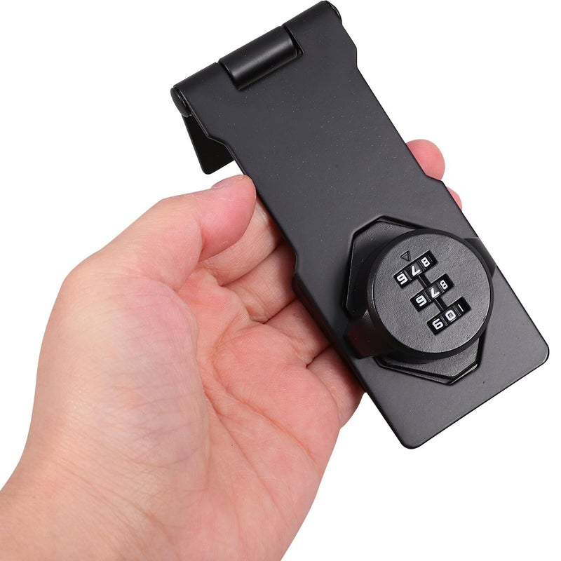 Mechanical Combination Cabinet Lock Anti Theft Password Latch 4.5 Inch Matte Black - Image 5