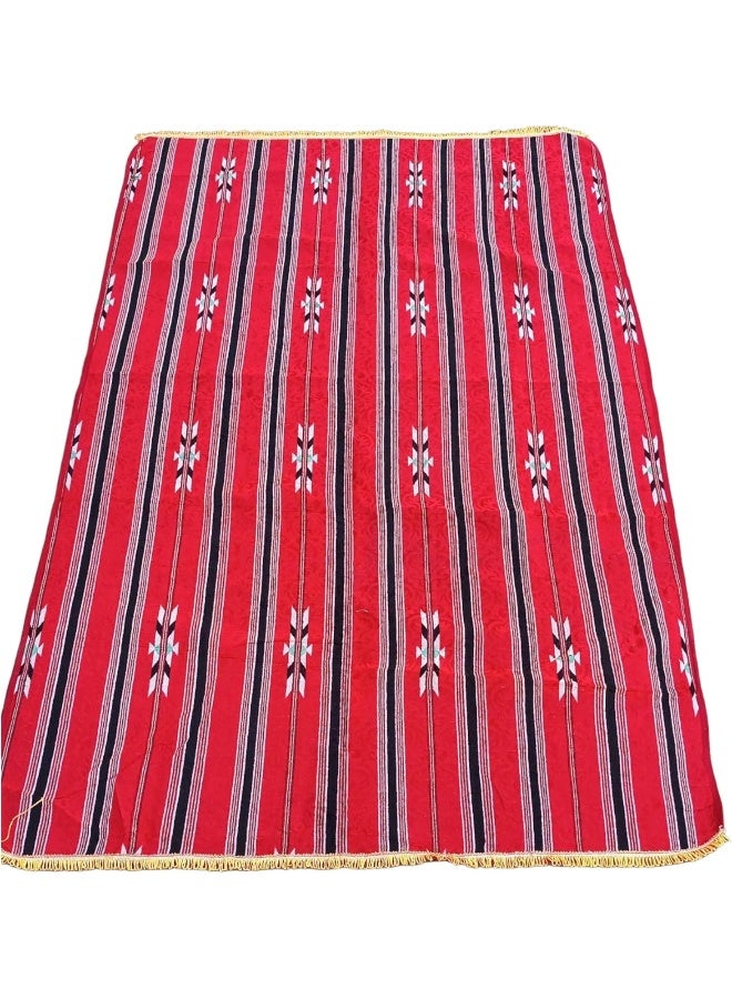 Alsaqer Traditional Arabic Outdoor Carpet | Arabic Sadu Mat Foldable (1.4 X 2 Mtr) Majlis Mat|Majlis Carpet | Outdoor Camping Mat|Camping Carpet|Majlis Mat|Sadu Carpet|Picnic Mat Multicolour