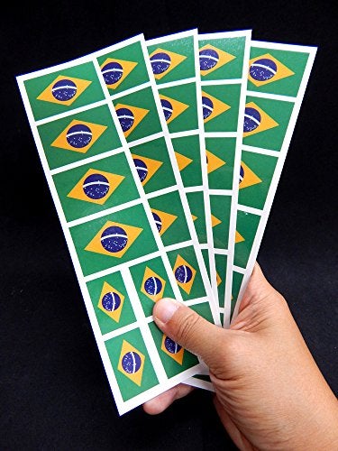 PremiumTT temporary tattoos 40 ملصق قابل للإزالة: علم البرازيل، هدايا حفلات برازيلية، ملصقات - Image 4