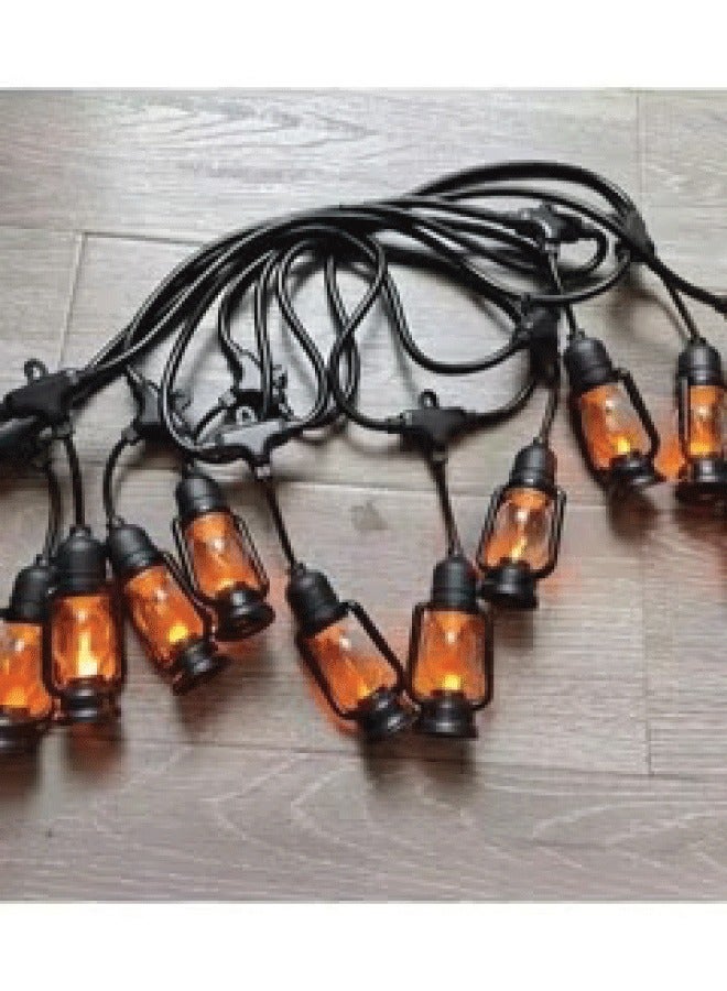 مصابيح زينه رمضان فانوس عقد فانوس 5 متر 10 فانوس اضاءة اصفر اضاءة ليد - Image 1