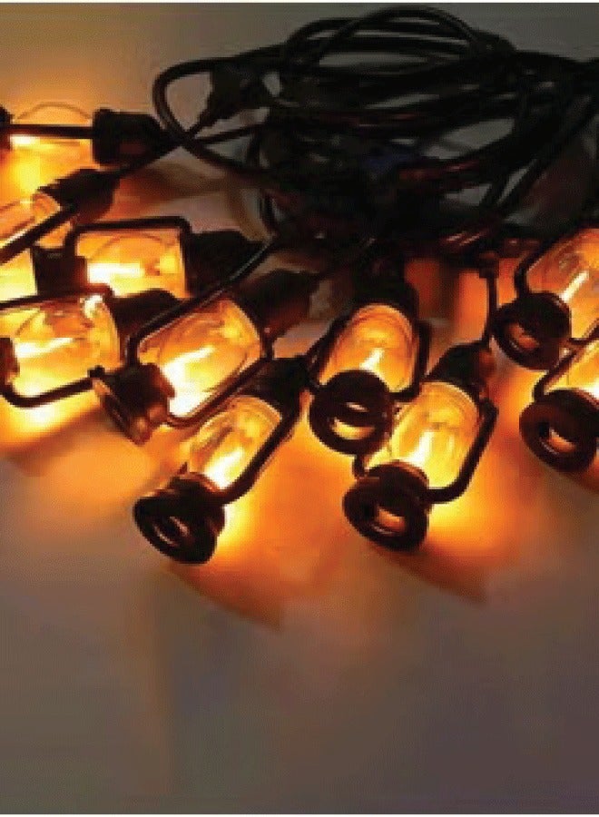 مصابيح زينه رمضان فانوس عقد فانوس 5 متر 10 فانوس اضاءة اصفر اضاءة ليد - Image 2