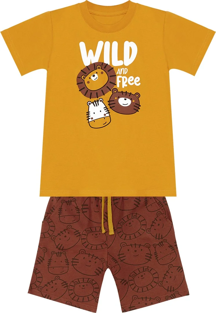 Denokids Wild Boy T-Shirt Shorts Set