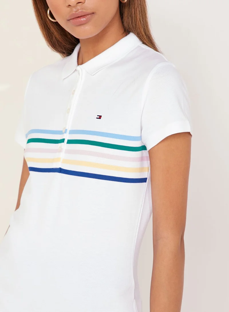 TOMMY HILFIGER Chiara Striped Polo Top