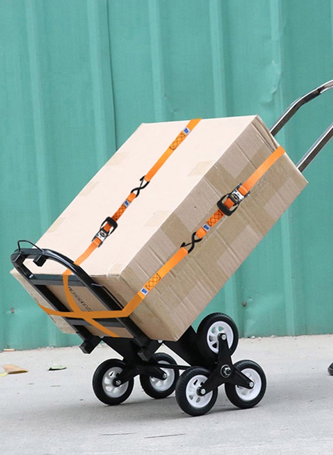 دي بي تي، مجموعة شدادات تربيط العفش، حبل تثبيت العفش، برتقالي، مقاس250سم+50سم+44سم - Image 4