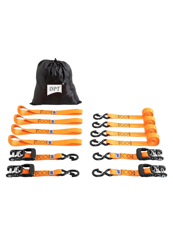 دي بي تي، مجموعة شدادات تربيط العفش، حبل تثبيت العفش، برتقالي، مقاس250سم+50سم+44سم - Image 3