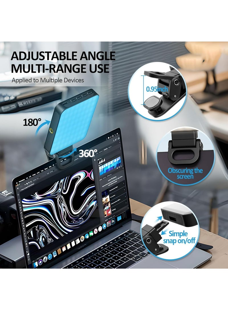بيكنجينوس RGB المغناطيسي ضوء سيلفي ، المحمولة 360 درجة كاملة اللون RGB ضوء الفيديو متوافق مع Magsafe القابلة لإعادة الشحن المحمولة كليب ملء ضوء مع 9 أضواء أوضاع كاميرا الهاتف كاميرا الكمبيوتر المحمول - Image 5