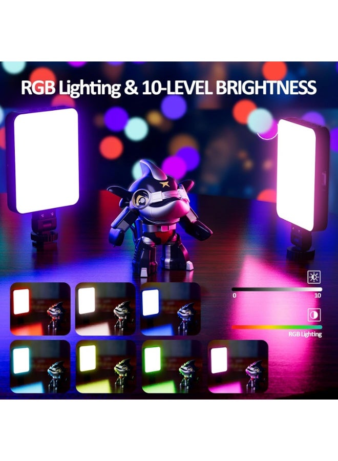 بيكنجينوس RGB المغناطيسي ضوء سيلفي ، المحمولة 360 درجة كاملة اللون RGB ضوء الفيديو متوافق مع Magsafe القابلة لإعادة الشحن المحمولة كليب ملء ضوء مع 9 أضواء أوضاع كاميرا الهاتف كاميرا الكمبيوتر المحمول - Image 4